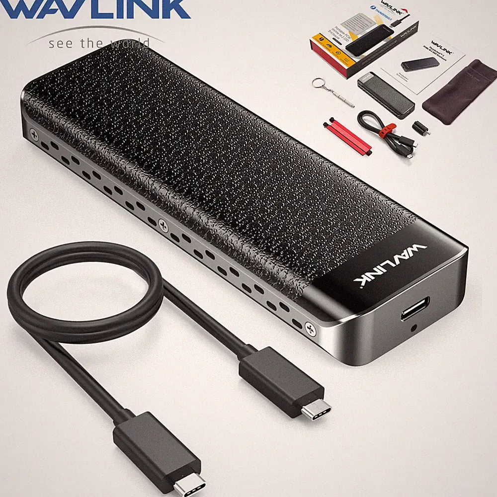 40Gbps USB4 PCIe NVMe SSD Enclosure for 2230/2242/2260/2280 B+M/M-Key PCIe SSD