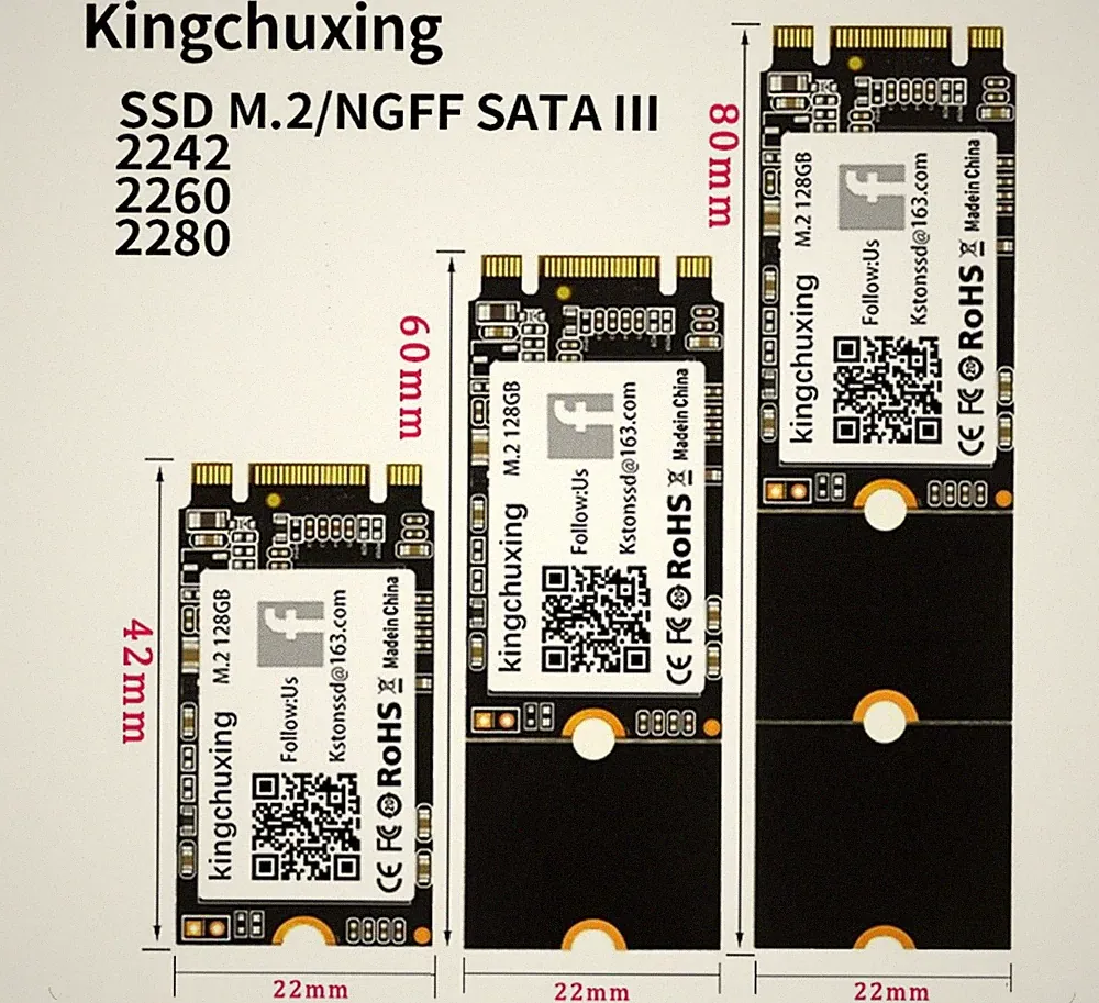 Kingchuxing 512GB 1TB M.2 NGFF SSD 2280 2242 2260 SATA Solid State Hard Drive