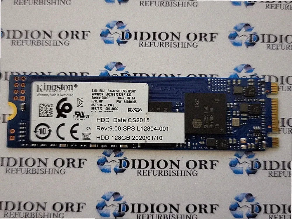 KINGSTON 128GB M.2 SATA 2280 SSD RBU-SNS8350DES3128GP, Grade C, SKU 19177