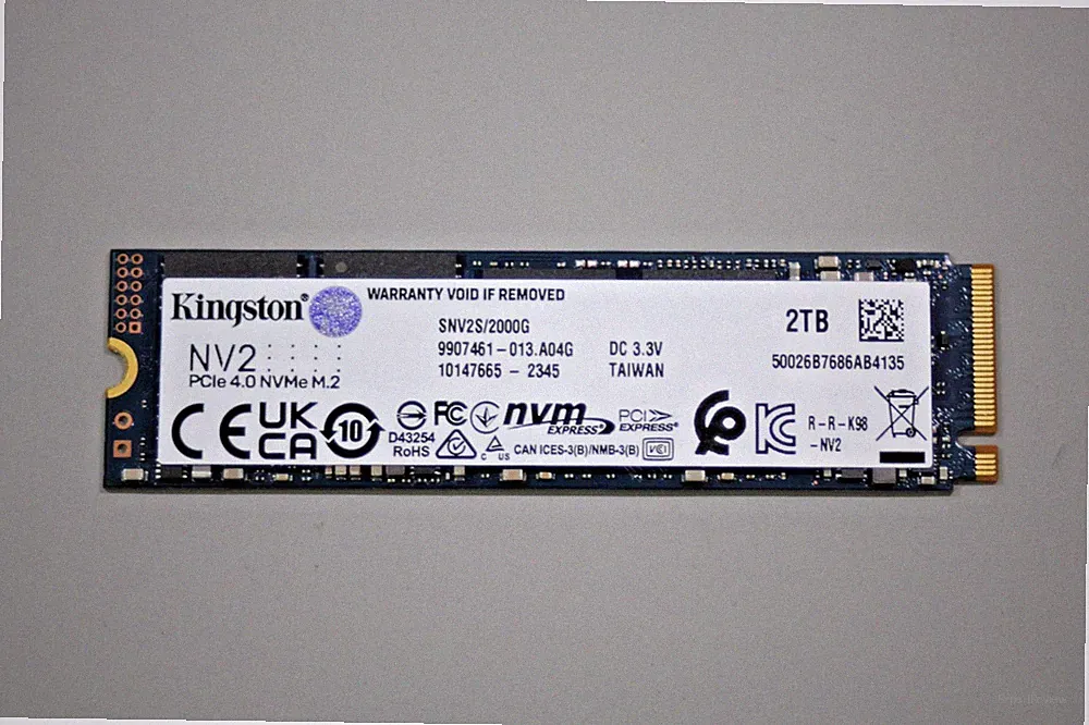 Kingston NV2 2TB 2280 M.2 NVMe SSD | PCIe 4.0 (SNV2S/2000G) 100% Health