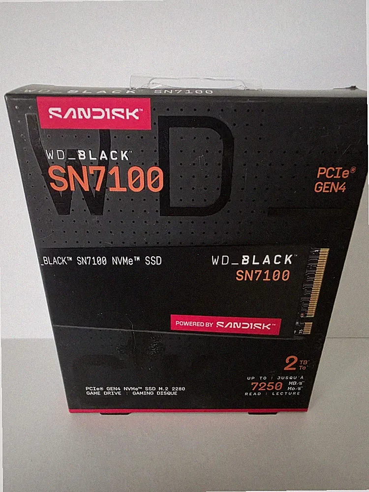 NEW SanDisk WD_BLACK SN7100 2Tb PCIe Gen4 NVMe M.2 SSD 7250MB/s Factory Sealed